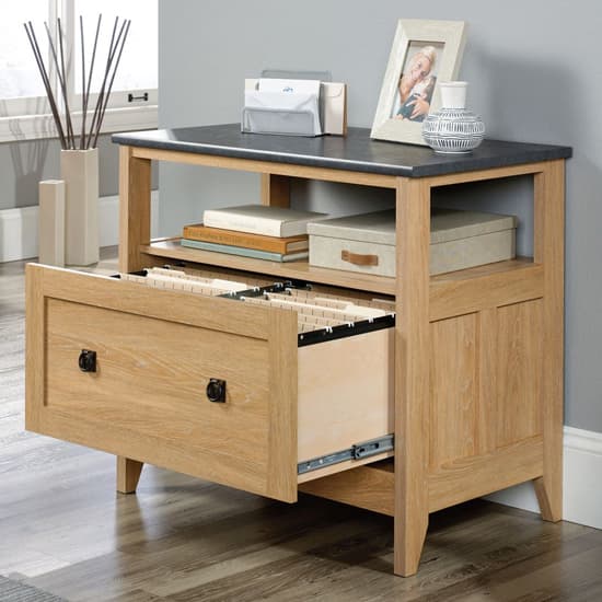 Home Wooden Filing Cabinet With 1 Drawer In Dover Oak_2