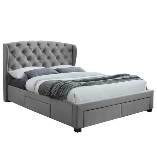 Hoper Fabric Double Bed In Grey_3