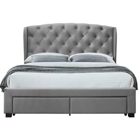 Hoper Fabric Double Bed In Grey_5