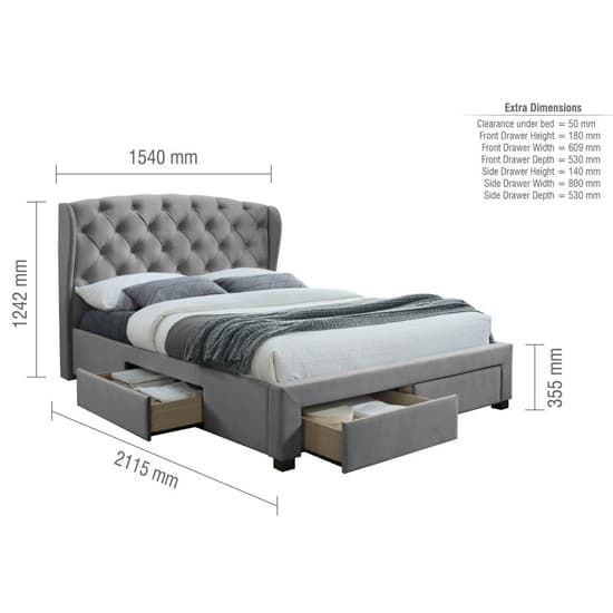 Hoper Fabric Double Bed In Grey_8