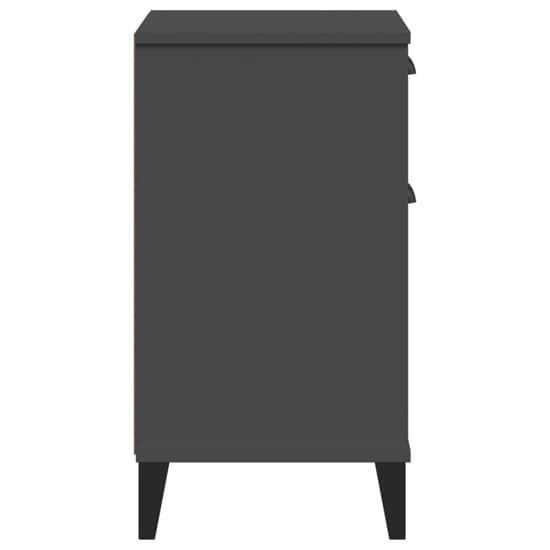 Hove Wooden Bedside Cabinet With 1 Door 1 Drawers In Anthracite Grey_4