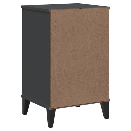Hove Wooden Bedside Cabinet With 1 Door 1 Drawers In Anthracite Grey_5