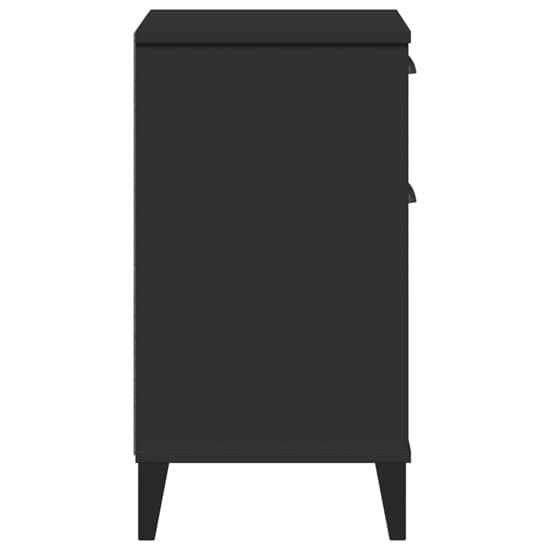 Hove Wooden Bedside Cabinet With 1 Door 1 Drawers In Black_4