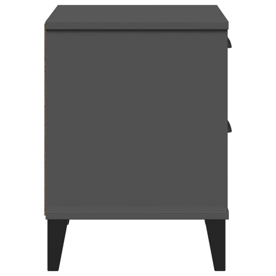Hove Wooden Bedside Cabinet With 2 Drawers In Anthracite Grey_4