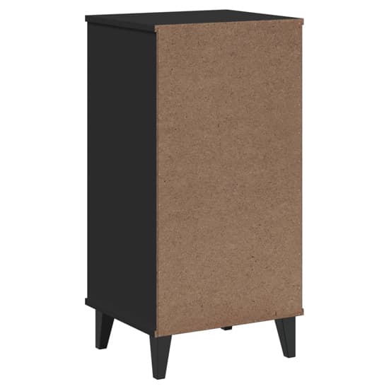 Hove Wooden Bedside Cabinet With 3 Drawer In Black_5