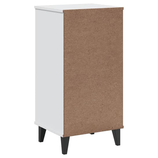Hove Wooden Bedside Cabinet With 3 Drawer In White_5