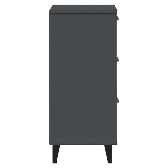 Hove Wooden Bedside Cabinet With 3 Drawers In Anthracite Grey_4