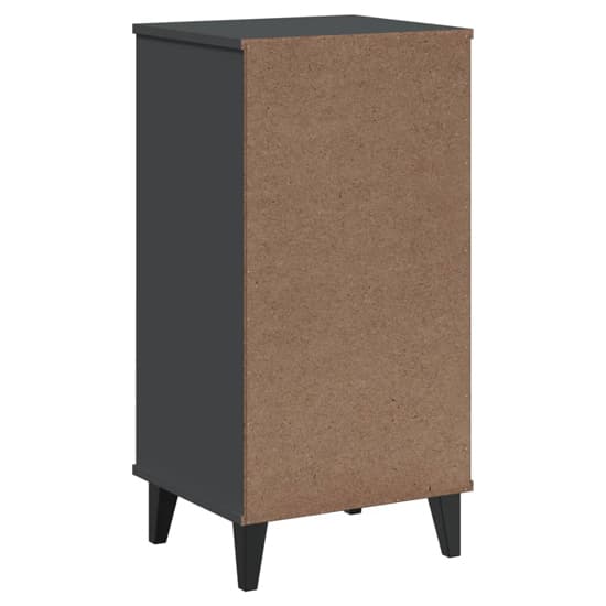Hove Wooden Bedside Cabinet With 3 Drawers In Anthracite Grey_5