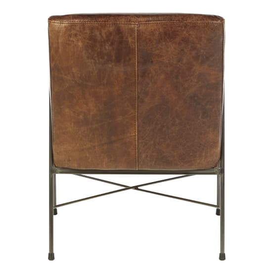 Hoxman Faux Leather Dining Chair In Brown_4