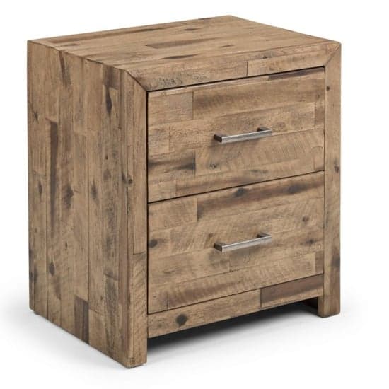 Hania Bedside Cabinet In Rustic Oak With 2 Drawers_2