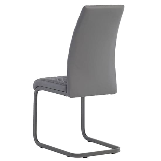 Huskon Faux Leather Dining Chair In Grey_2