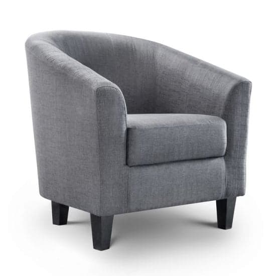 Haddie Linen Fabric Tub Chair In Slate Grey_2
