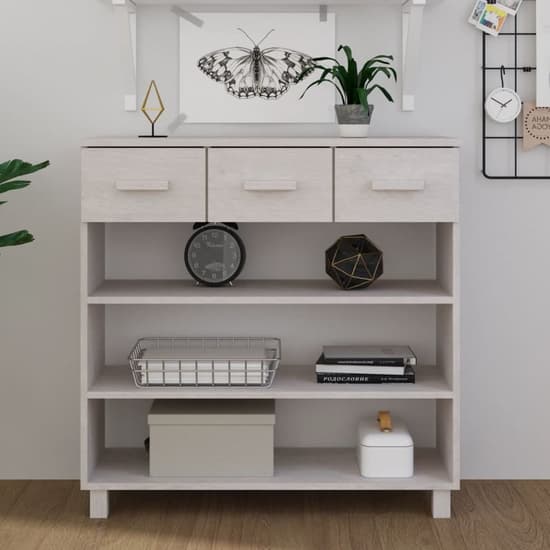 Hull Wooden Console Table With 3 Drawer In White_1