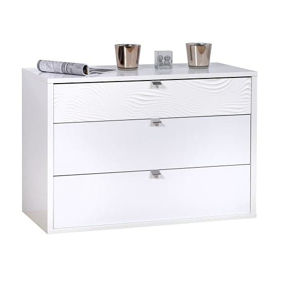Hummer Chest Of Drawers In White With Three Drawers_1