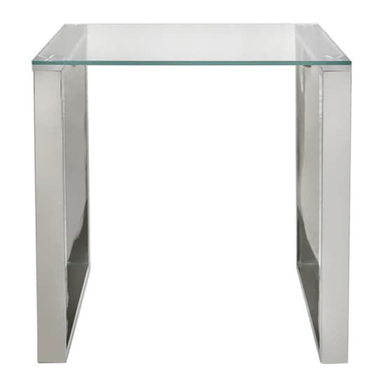 Huron Clear Glass Top End Table In Shiny Chrome Frame_3