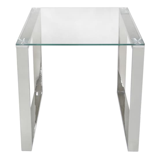 Huron Clear Glass Top End Table In Shiny Chrome Frame_4