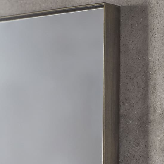 Hurstan Small Rectangular Wall Mirror In Bronze Frame_3