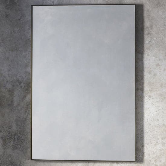Hurstan Small Rectangular Wall Mirror In Bronze Frame_1