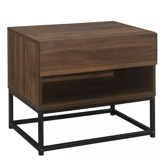 Huston Wooden Bedside Cabinet With 1 Drawer In Walnut_3