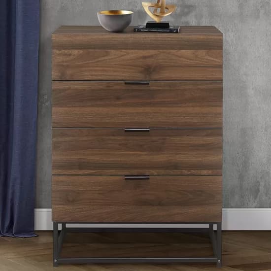 Huston Wooden Chest Of 4 Drawers In Walnut_2