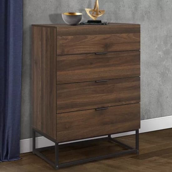 Huston Wooden Chest Of 4 Drawers In Walnut_1