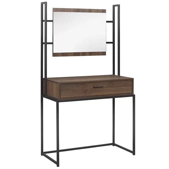 Huston Wooden Dressing Table With Mirror In Walnut_3