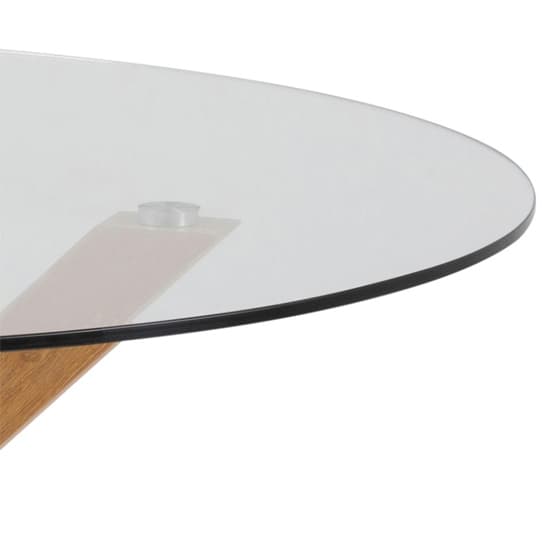Hyeres Clear Glass Dining Table Round Large With Oak Legs_3