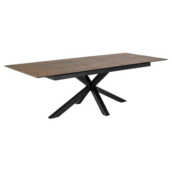 Hyeres Extending Ceramic Dining Table Large In Brown_3