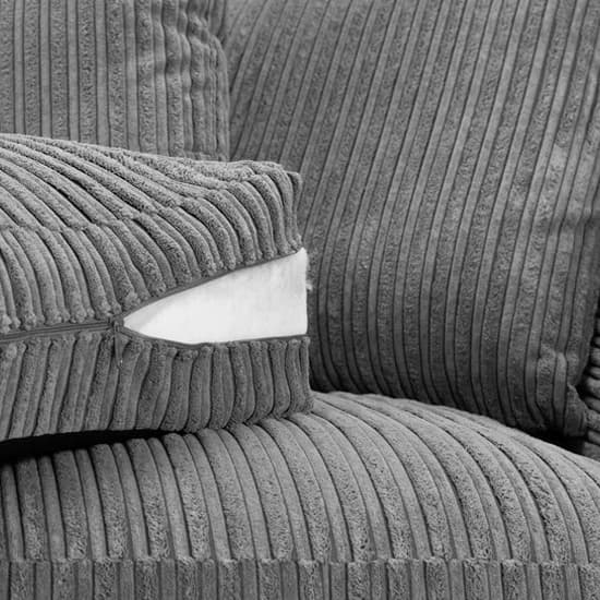 Hyeres Fabric 3 Seater Sofa In Grey_5