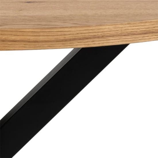 Hyeres Wooden Dining Table Round In Oak With Matt Black Legs_3