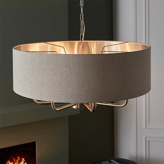 Hyesan Charcoal 8 Lights Ceiling Pendant Light In Brass_2