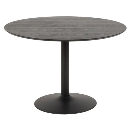 Ibika Wooden Dining Table Round With Metal Base In Black_1