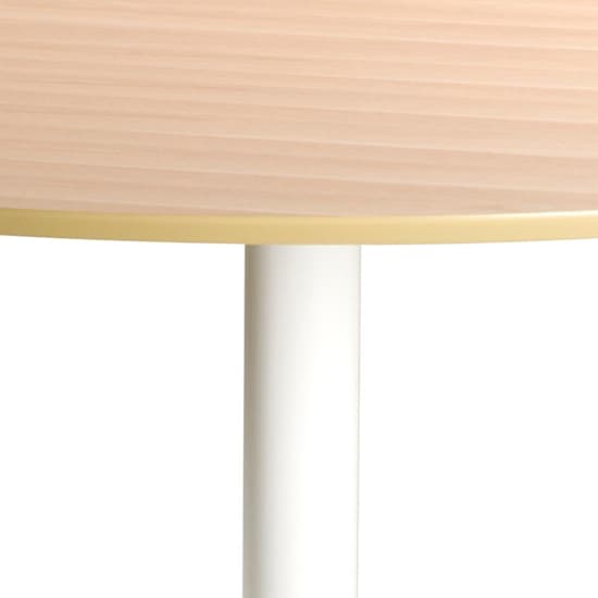 Ibika Wooden Dining Table Round With Metal Base In Oak_2