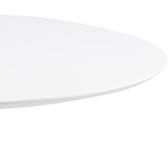 Ibika Wooden Dining Table Round With Metal Base In White_3