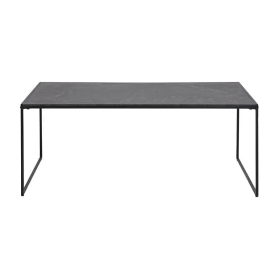Ibiza Wooden Coffee Table Rectangular In Black Marble Effect_2
