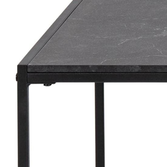 Ibiza Wooden Coffee Table Rectangular In Black Marble Effect_3