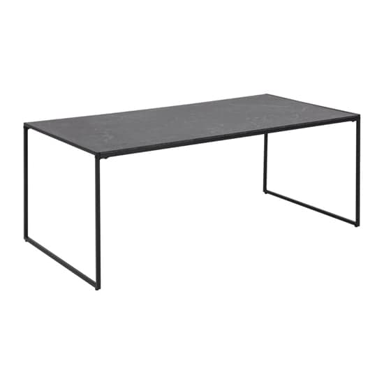 Ibiza Wooden Coffee Table Rectangular In Black Marble Effect_1
