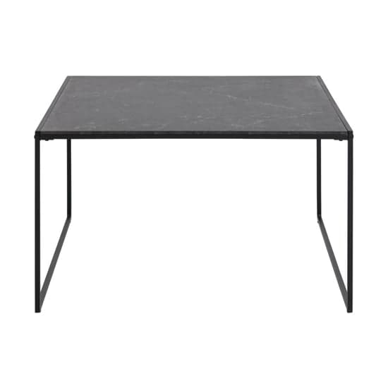 Ibiza Wooden Coffee Table Square In Black Marble Effect_2