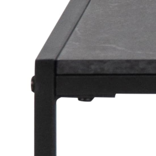 Ibiza Wooden Coffee Table Square In Black Marble Effect_3