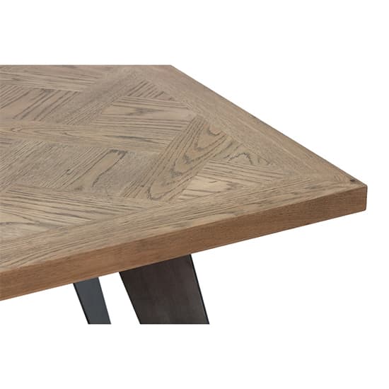 Idaho Wooden 180cm Dining Table In Aged Grey Oak_3