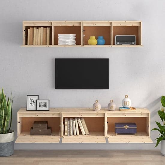 Idonia Solid Pinewood Entertainment Unit In Natural_2