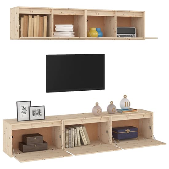 Idonia Solid Pinewood Entertainment Unit In Natural_4