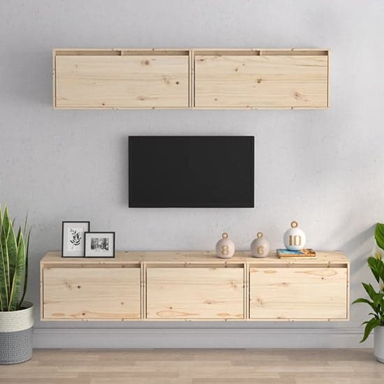 Idonia Solid Pinewood Entertainment Unit In Natural_1