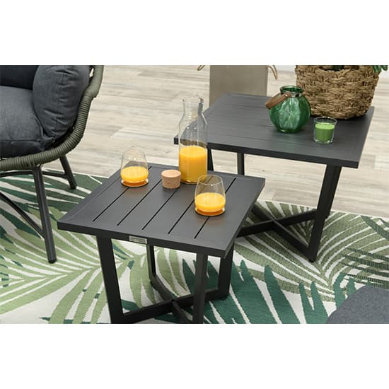 Idriya Aluminium Outdoor Side Table Large In Carbon Black_3