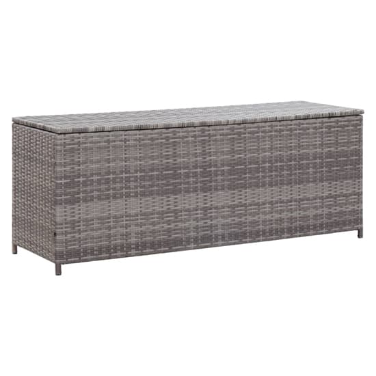 Ijaya 150cm Poly Rattan Garden Storage Box In Grey Furniture in Fashion