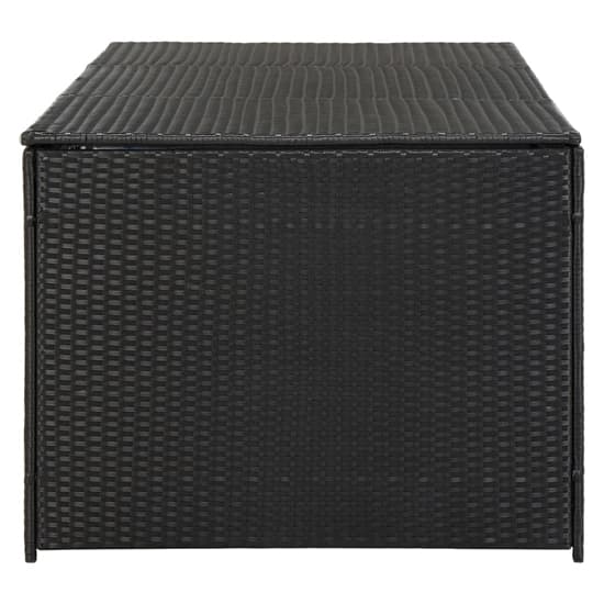 Ijaya 180cm Poly Rattan Garden Storage Box In Black Furniture in Fashion