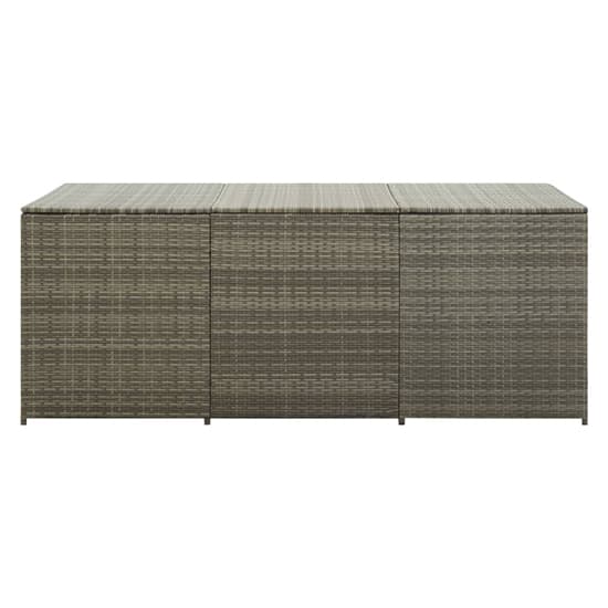 Ijaya 180cm Poly Rattan Garden Storage Box In Grey Furniture in Fashion