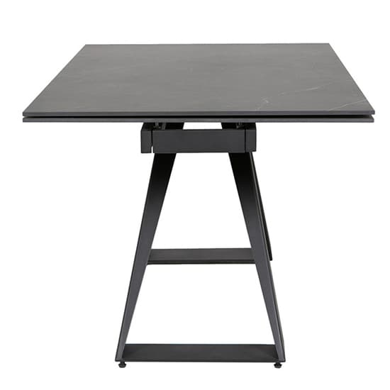 Iker Grey Stone Extending Dining Table With Black Metal Base_3