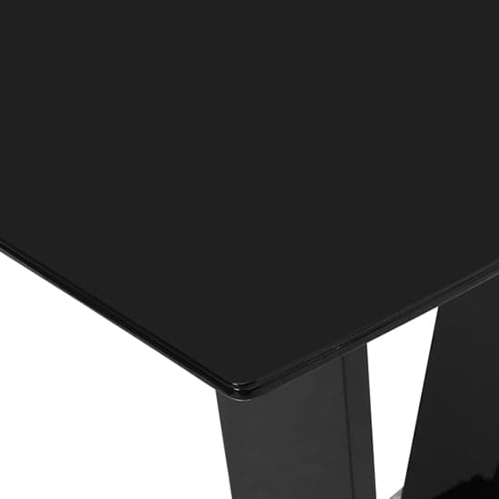 Ilko High Gloss Bar Table Rectangular Glass Top In Black_5