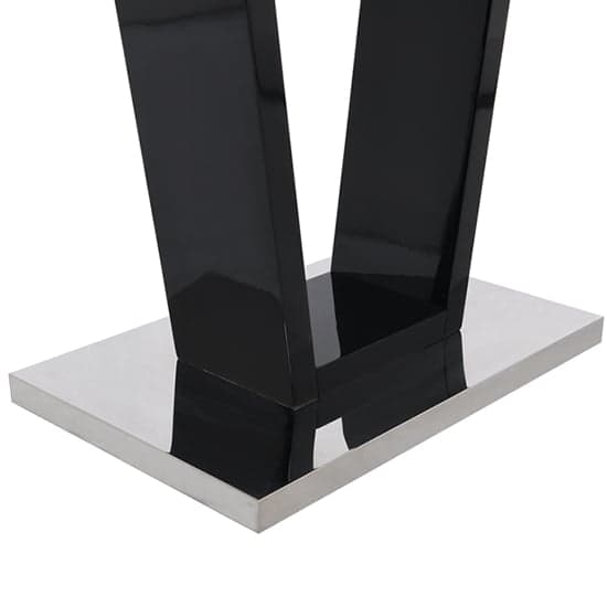 Ilko High Gloss Bar Table Rectangular Glass Top In Black_7